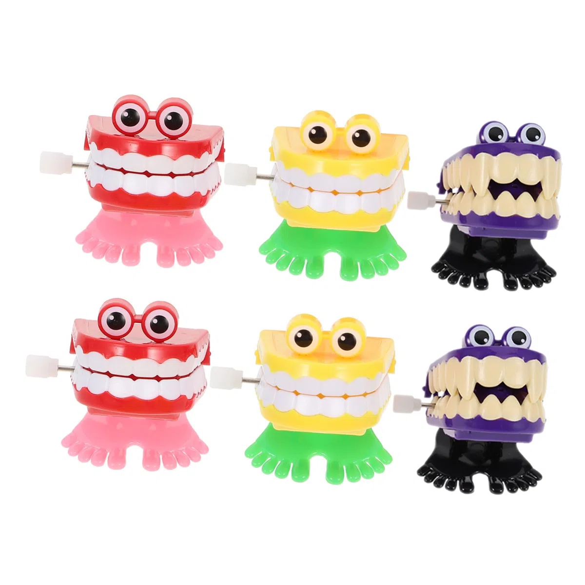 6 Pezzi Giocattoli Dentiera Molla Divertenti per Halloween e Feste di Compleanno Giocattoli Meccanici con Occhi Saltellanti Regali per Premi e Carnevali