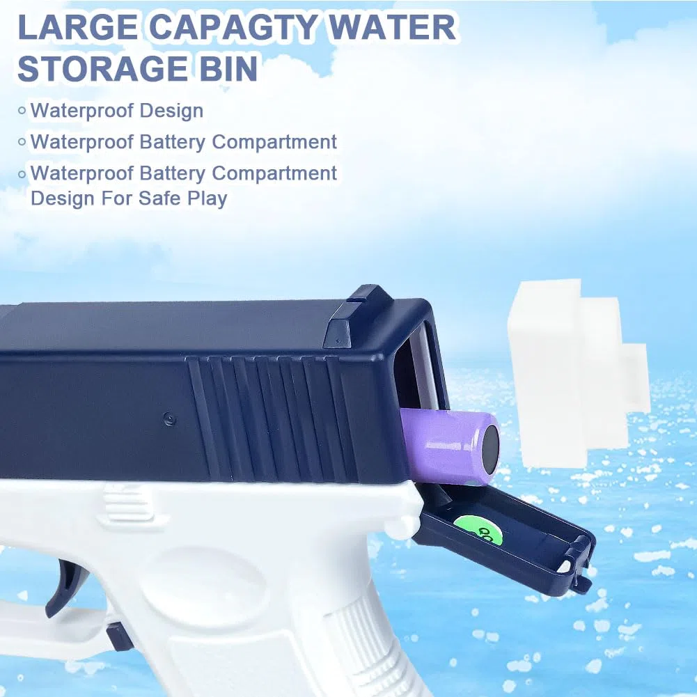 OSDUE Pistola ad Acqua Elettrica, Fino a 32 FT Pistole ad Acqua Potenti a Lunga Distanza, Pistola ad Acqua Elettrica per Adulti e Bambini, Spiaggia Estiva Festa giocattolo Blaster Ad Acqua
