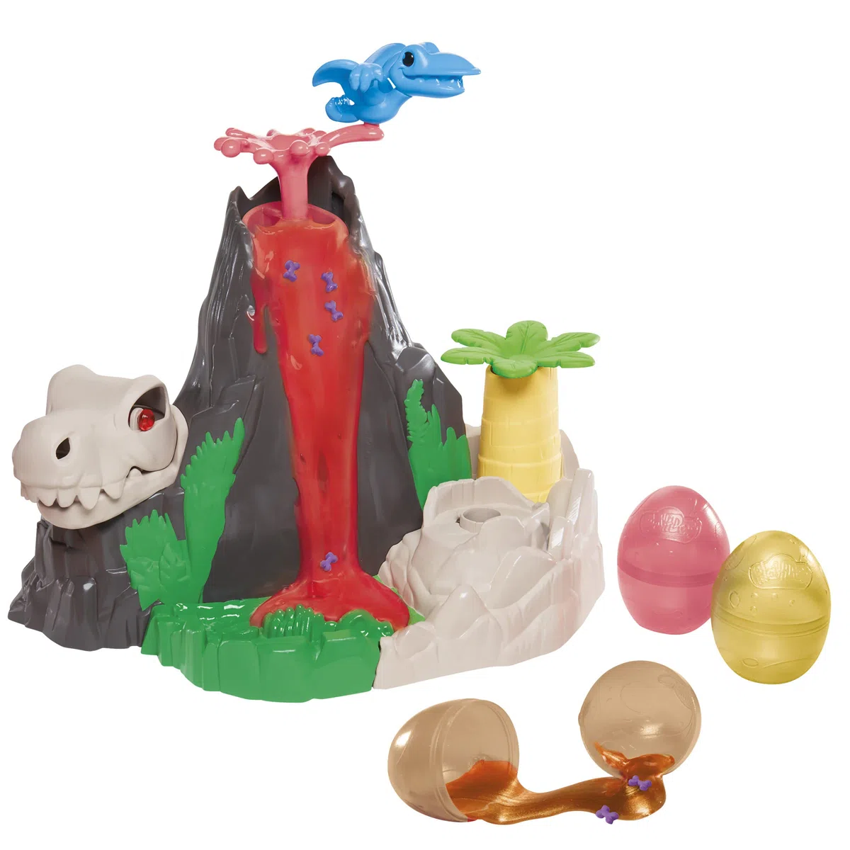Play-Doh Slime Dino L'isola dei Dinosauri Playset con HydroGlitz, Gioco dei Dinosauri per Bambini da 4 Anni in su, Non Tossico