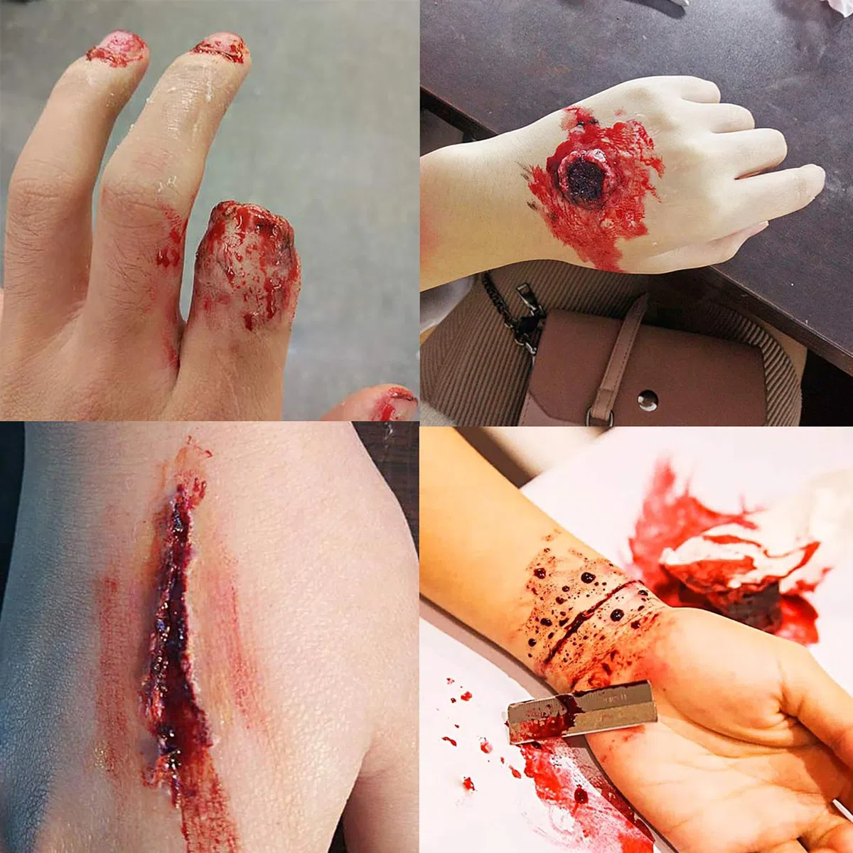 Kit per Trucco Effetti Speciali Halloween Cera per Cicatrici Realistiche, Set di 1 in Plastico e Acciaio Inossidabile per Creare Ferite Finte in Party Fancy Dress