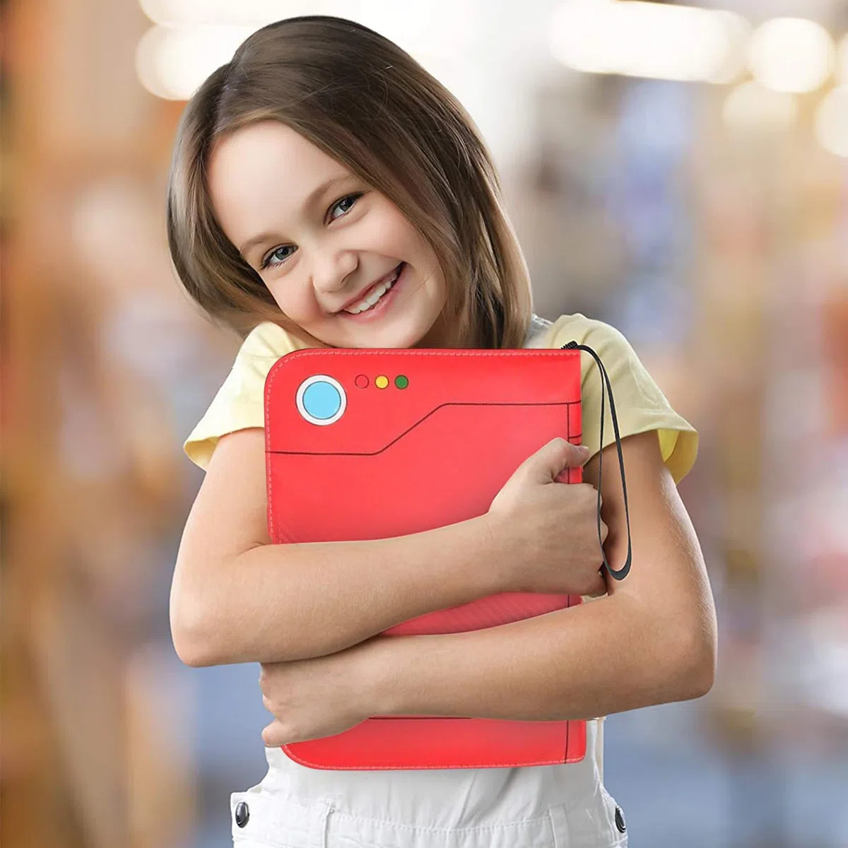 Raccoglitore Carte Album Con Cerniera Contiene 400 Carte 50 Pagine Compatibili Con Varie Regalo Per Bambini (Rosso-B)