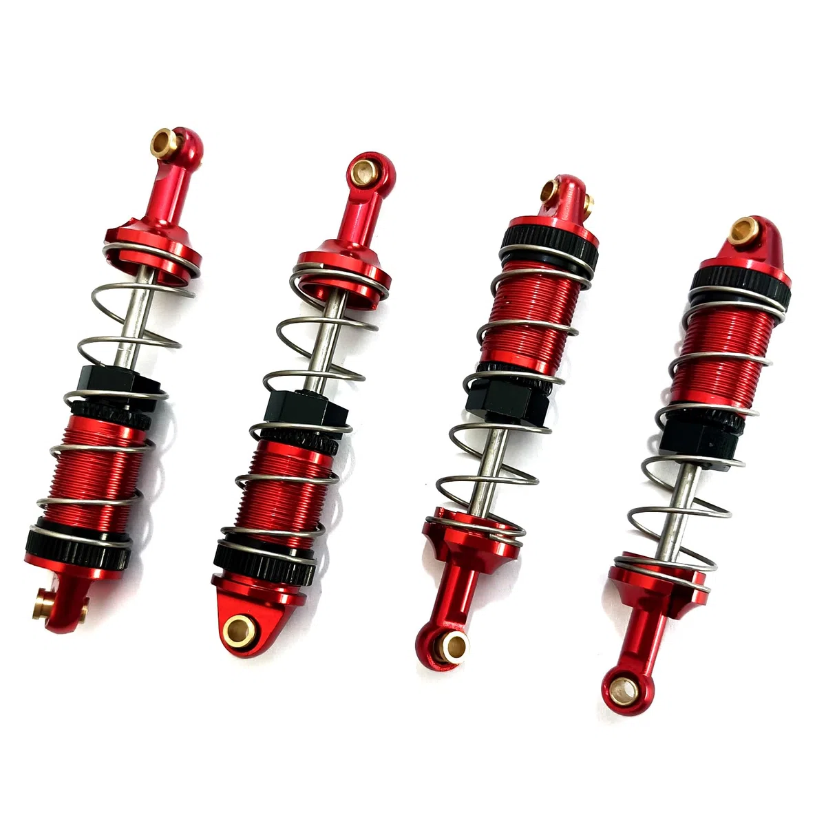 4-Pack Ammortizzatori RC per Auto in Metallo Ammortizzatori Dämpfung Kompatibel con MJX Hyper Go 16207 16208 16209 16210 H16BM H16GT H16DR 1/16 Scala RC Auto Upgrades Parte