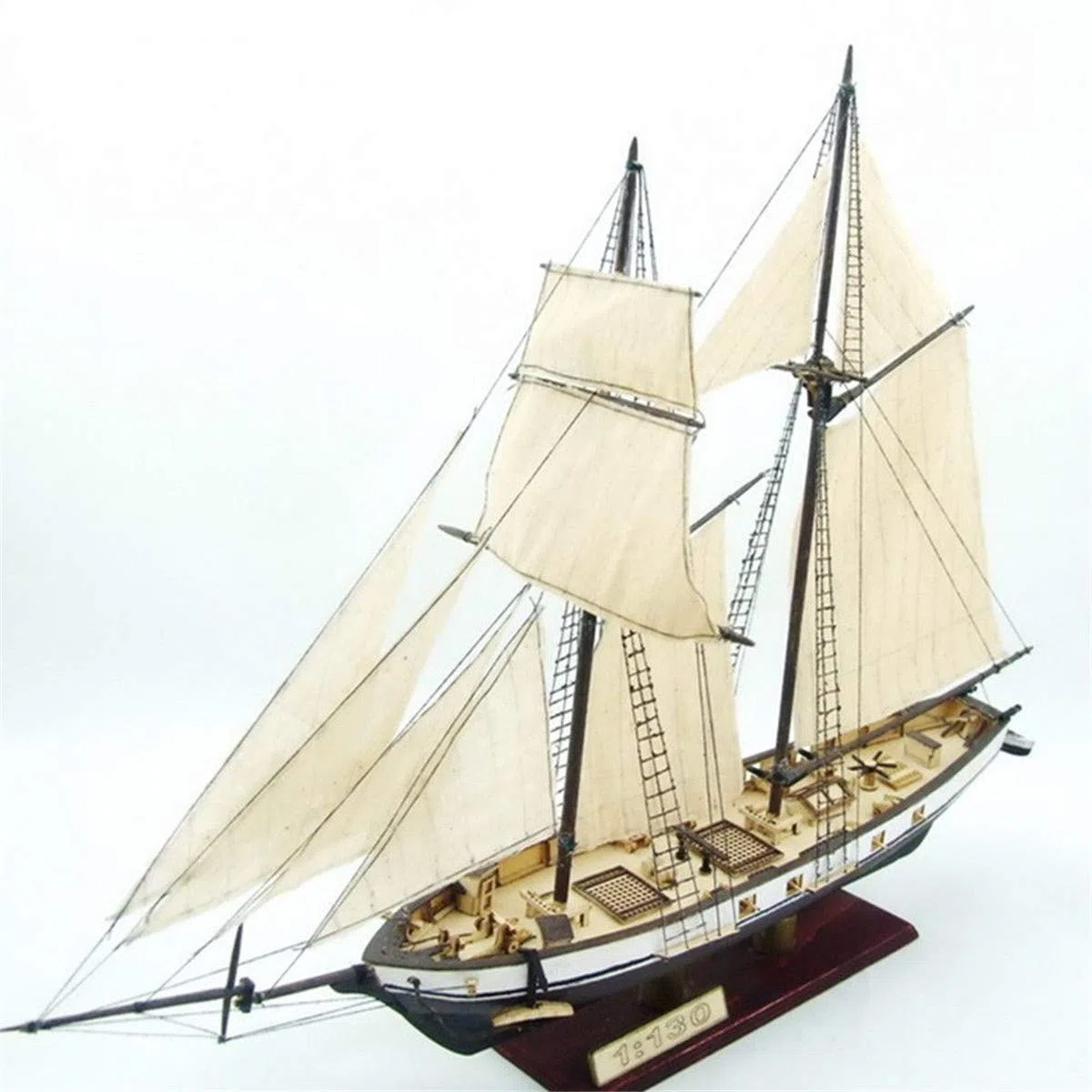EsportsMJJ 380X130X270Mm Diy Nave Assemblaggio Modello Kit Classico Barche A Vela In Legno Scala Modello Decorazione