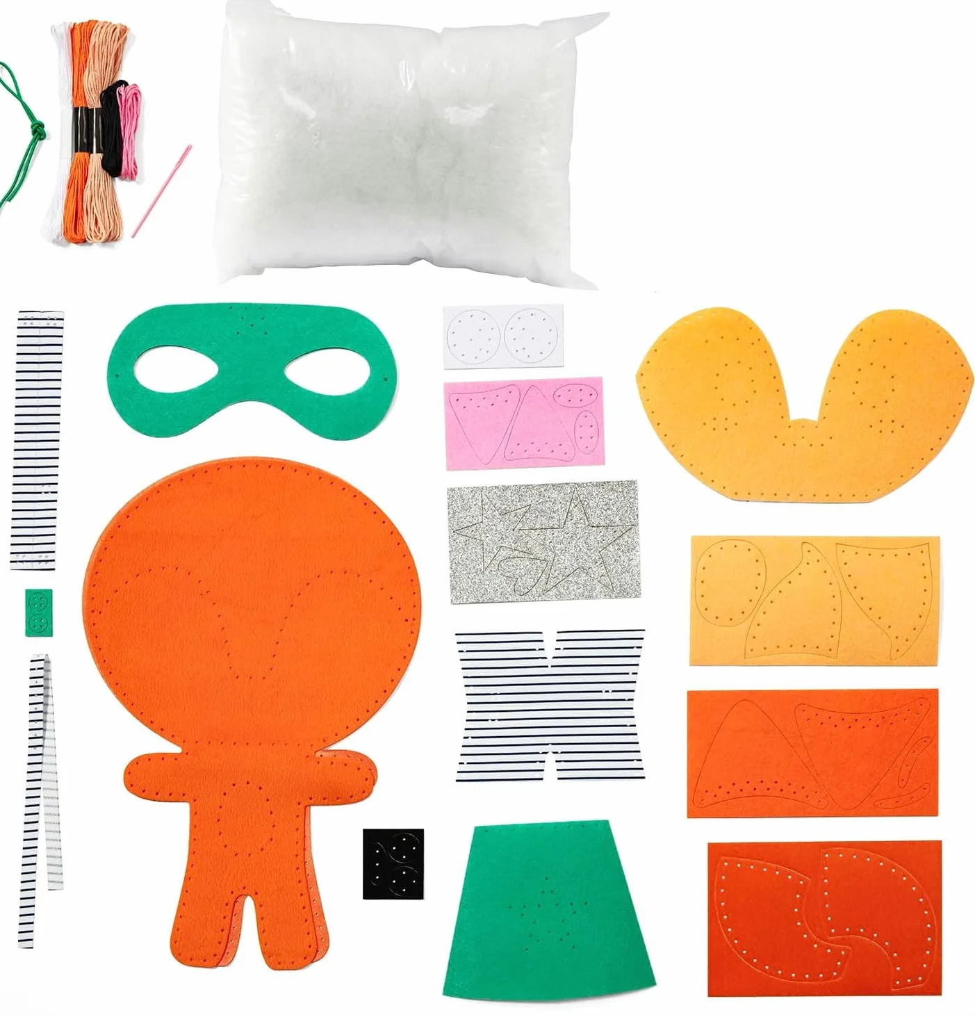 My Mandarine KC155C - Kit creativo per il cucito per bambini - pupazzo da cucire Maxi Couz'IN - a partire dai 6 anni - super-Sacha