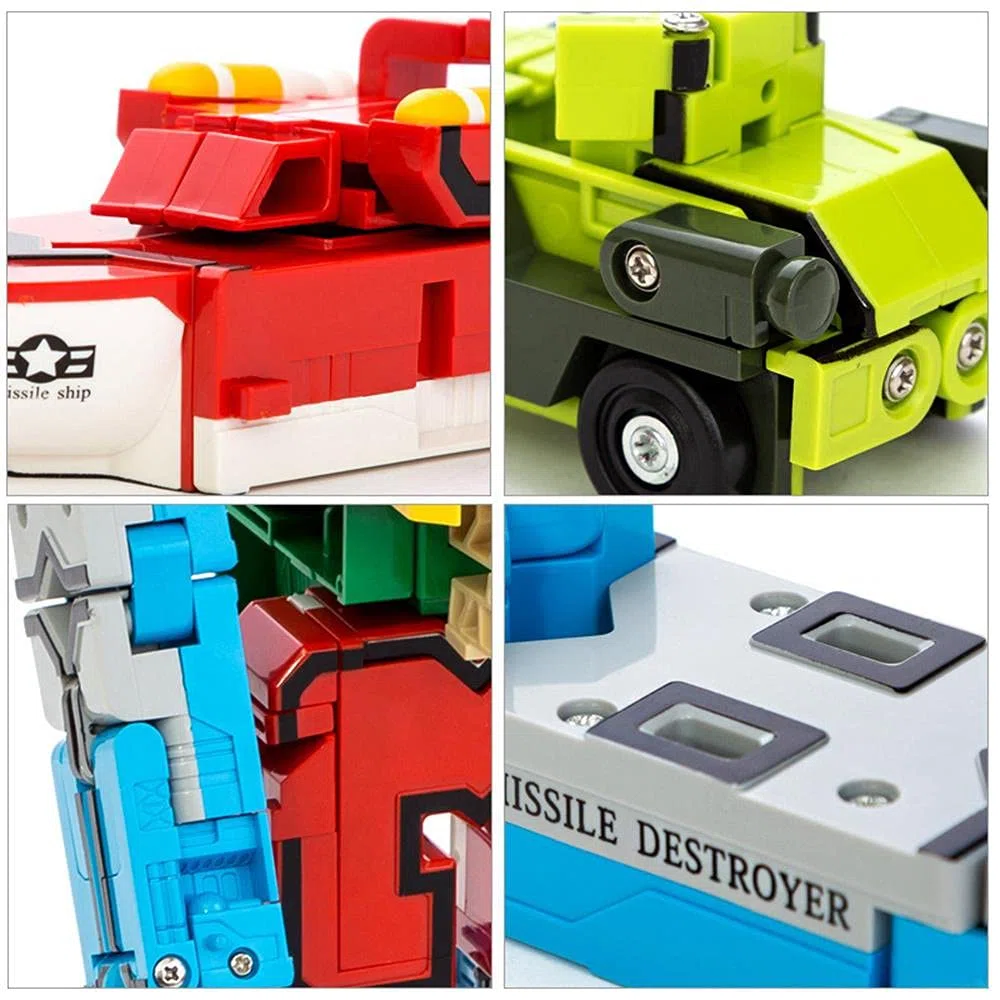 OBEST Trasformatore di Numeri Robotici Giocattoli, 15 Simboli Digitali Deformazione Carro Armato/Elicottero/Sottomarino Assemblati, Set di Blocchi Educativi per Bambini