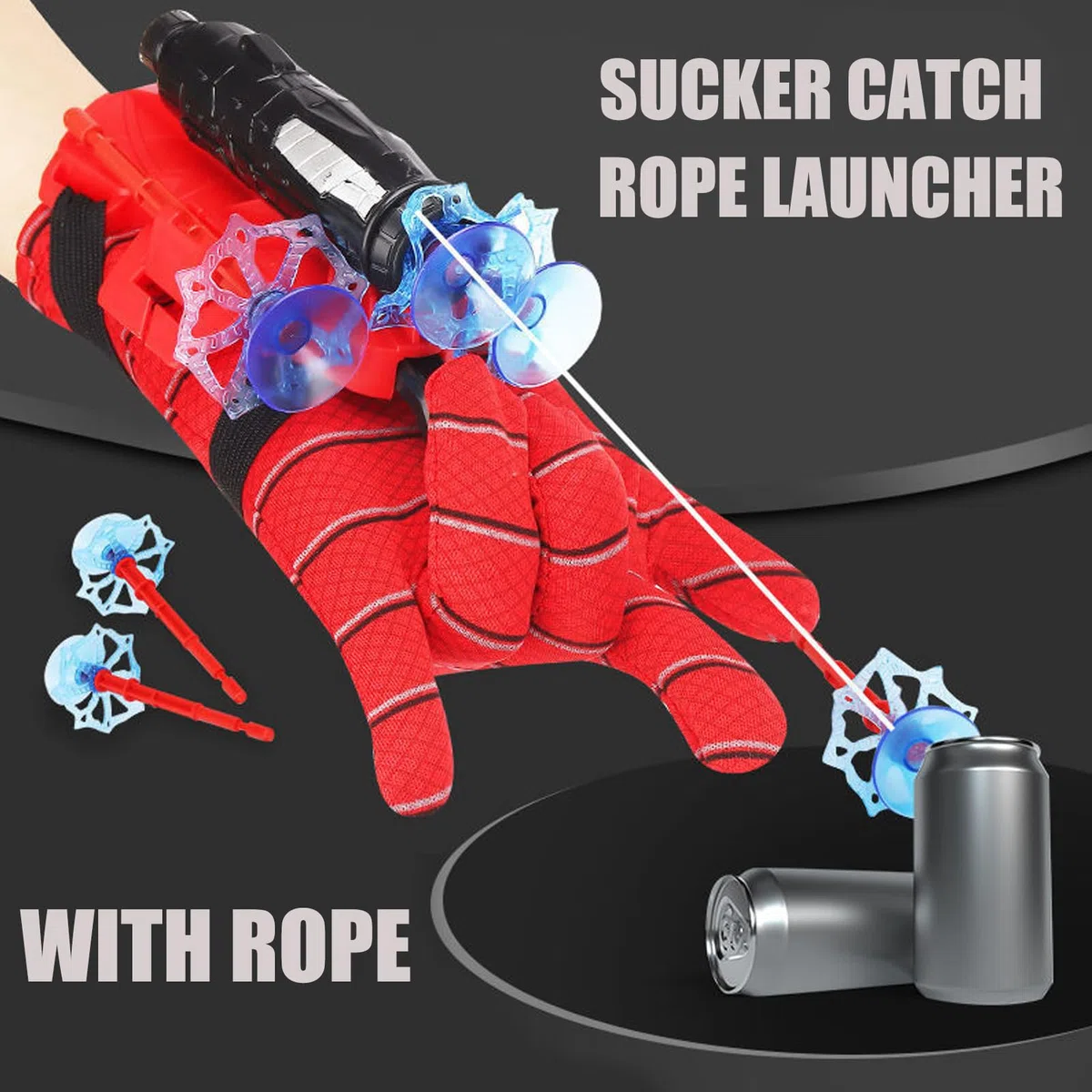 Set di 2 Guanti Spiderm Launcher Glove Spiderm Launcher Glove Guanto Spiderm per Bambini Guanto di Spiderm spara ragnatele Guanti Launcher per Giochi Spiderm Glove Launcher Set