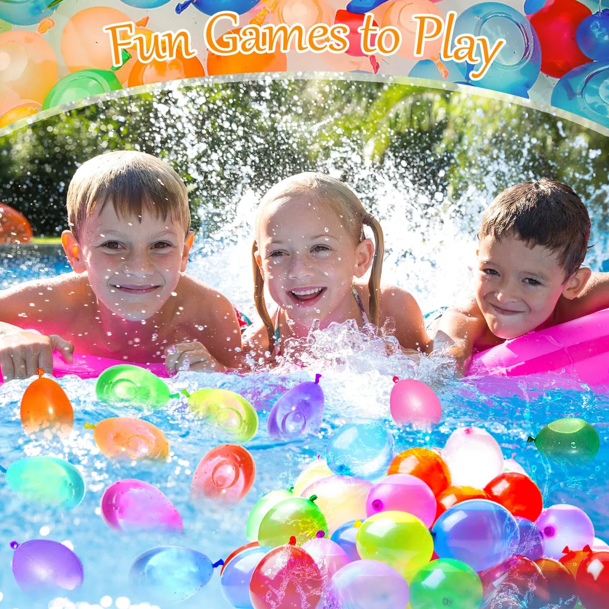 Amzeeniu 666 Pcs Palloncini d'Acqua,Gavettoni,Colorato Bombe da Acqua Palloncini,Bombe Acqua,palloncini acqua per Bambini e Adulti,giochi acqua,bombe d'acqua Outdoor Party Piscina Spiaggia Giardino