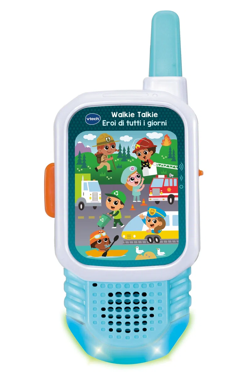 VTech Walkie Talkie - Eroi di Tutti i Giorni, Walkie Talkie Bambini con 2 Modalità, Esplora i Mestieri, 2 Dispositivi Portata 150m, Missioni Interattive, Lingua Italiana, Batterie Incluse, 3-7 Anni
