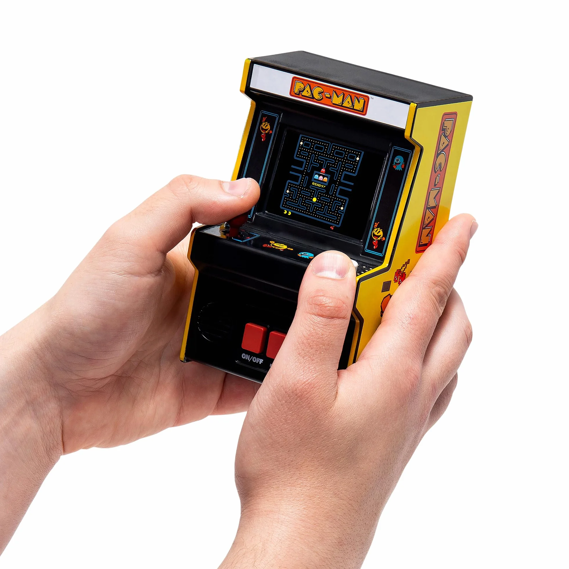 Macchina Arcade Mini Pac-Man™ di Basic Fun, Giocattolo Elettronico Retrò Classico con Nuovo Schermo a Colori TFT, Replica Autentica in Miniatura, Perfetto per Tutte le Età