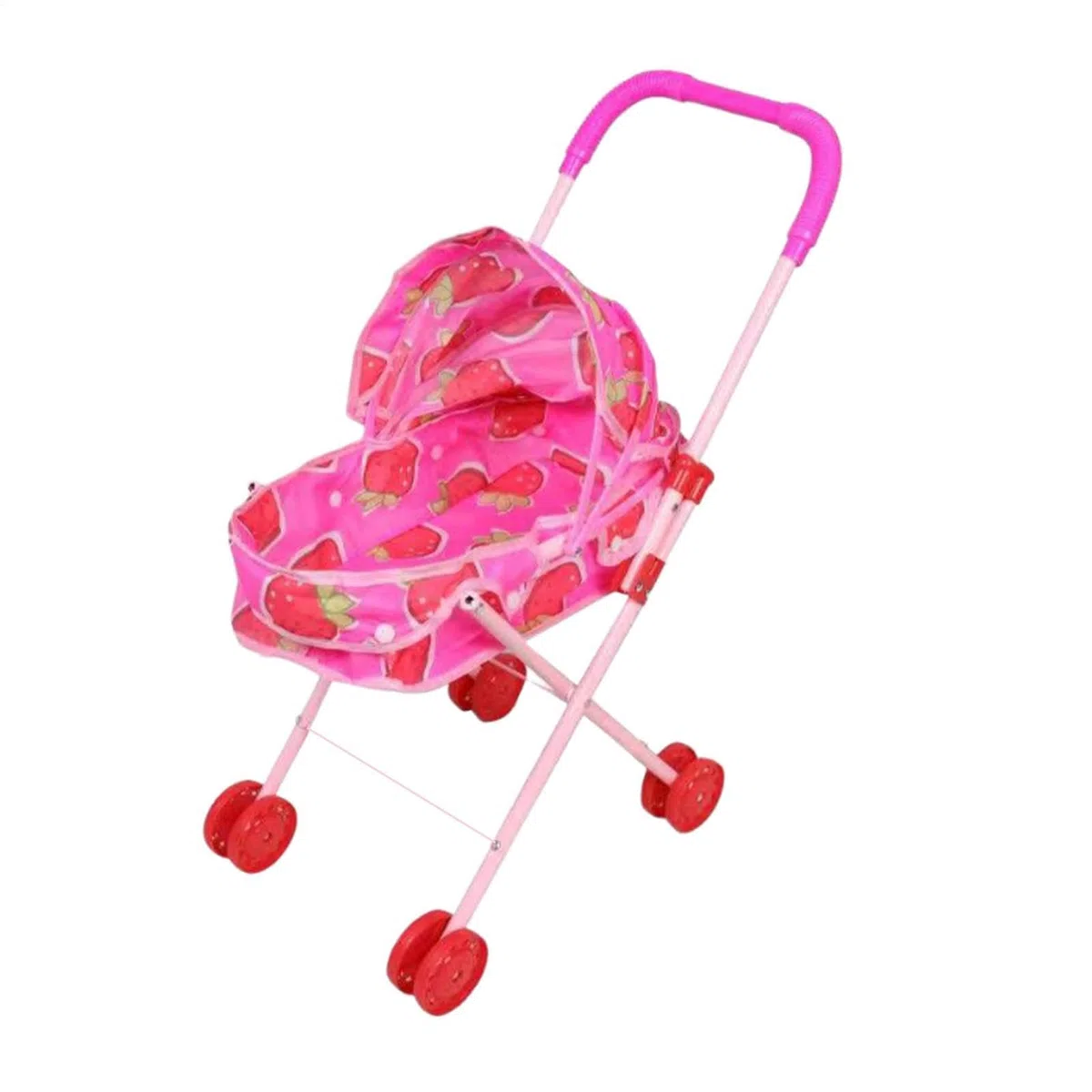 Passeggino per bambole pieghevole con tettuccio, passeggino per giochi di ruolo per ragazze, passeggino leggero per bambole per interni ed esterni, per imparare all'asilo, viaggi, compleanno