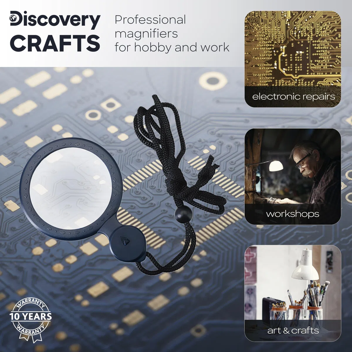 Lente d’ingrandimento da collo Discovery Crafts DNK 10