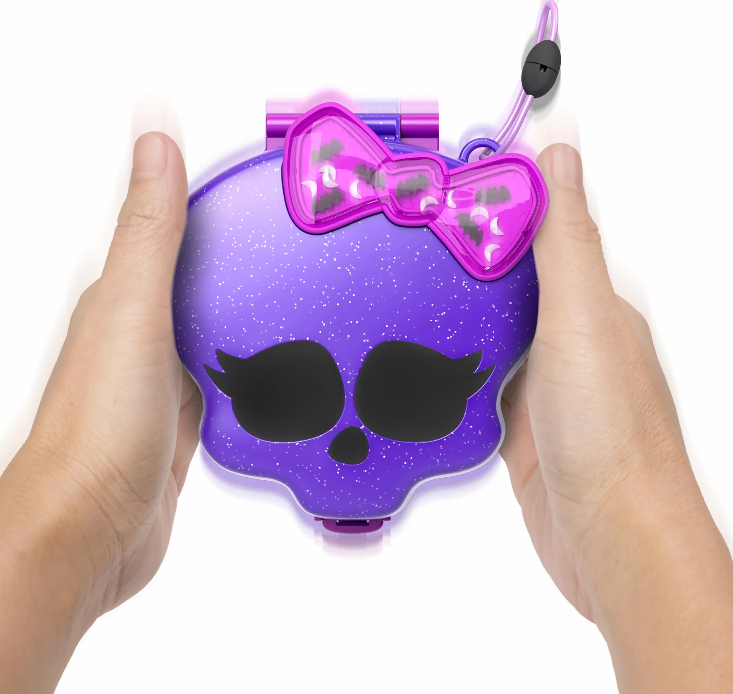 Polly Pocket Monster High - Set Mostramiche, playset scuola superiore con 3 micro bambole Monster High e 10 accessori da paura inclusi, giocattolo per bambini, 4+ anni, HVV58