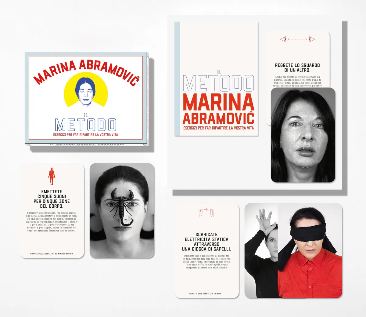 Art&Design24 Metodo Marina Abramović - Set di Carte, Cofanetto con 30 Schede Didattiche con Consigli e Esercizi di Marina Abramović, Idea Regalo