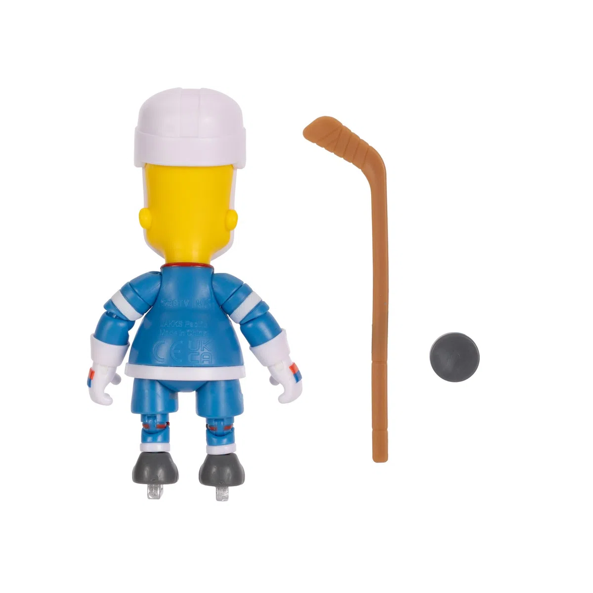 The Simpsons Bart da hockey da 12,7 cm con bastone da hockey e disco