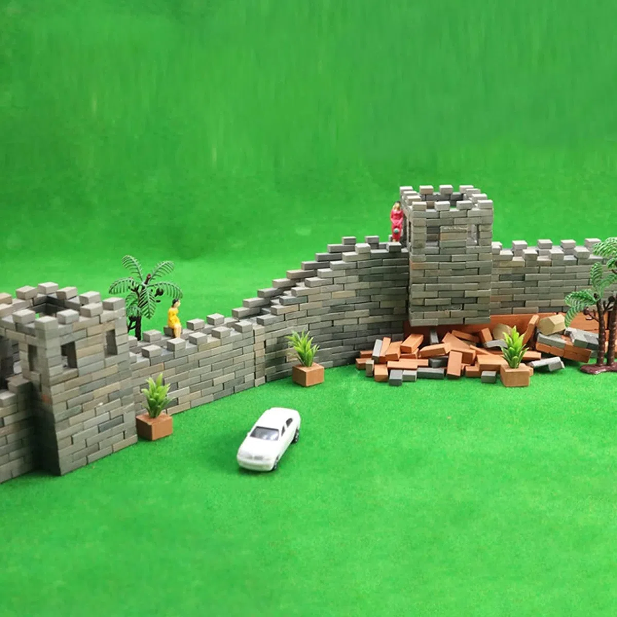 Cayway 560 Pz Mattoni in Miniatura Mini Modello di Mattoni Rossa 1:35 Mini Mattoni di Costruzione per Micro Paesaggio, Fai da Te Casa delle Bambole in Mattoni Diorama Fairy