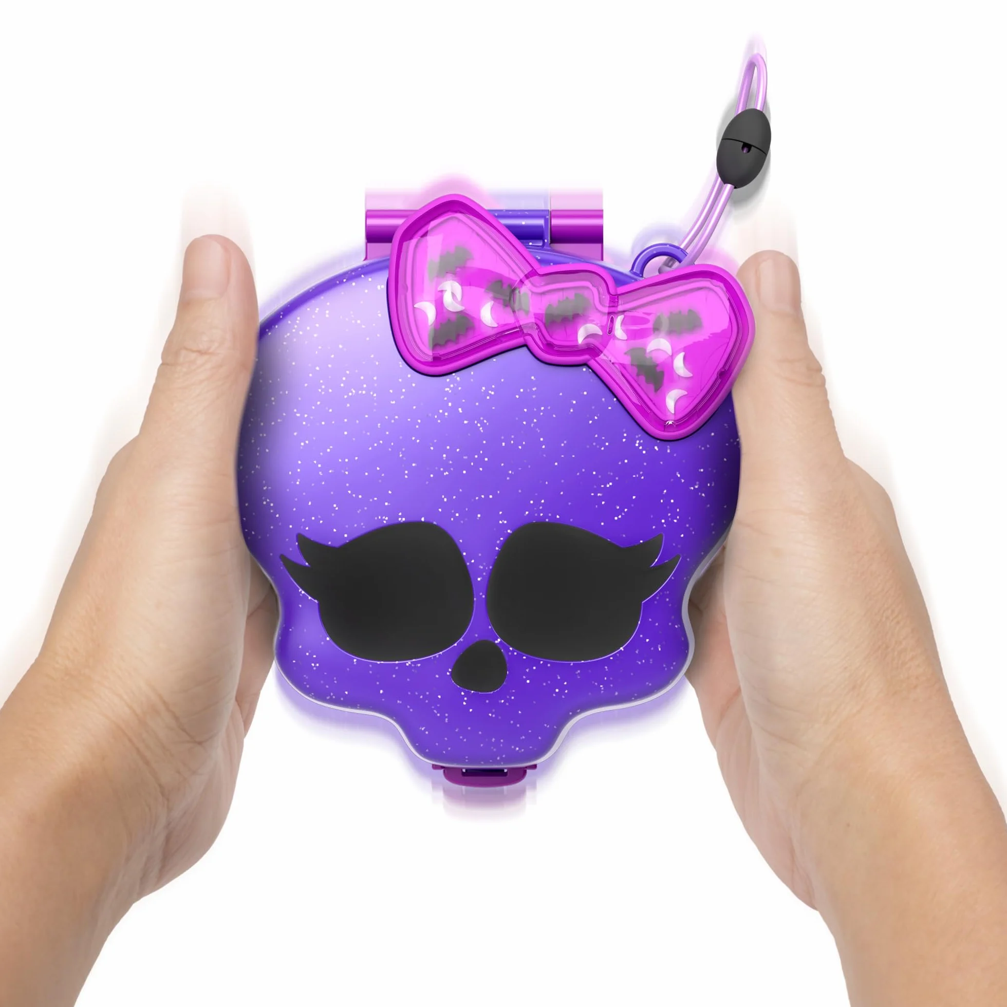 Polly Pocket Monster High - Set Mostramiche, playset scuola superiore con 3 micro bambole Monster High e 10 accessori da paura inclusi, giocattolo per bambini, 4+ anni, HVV58