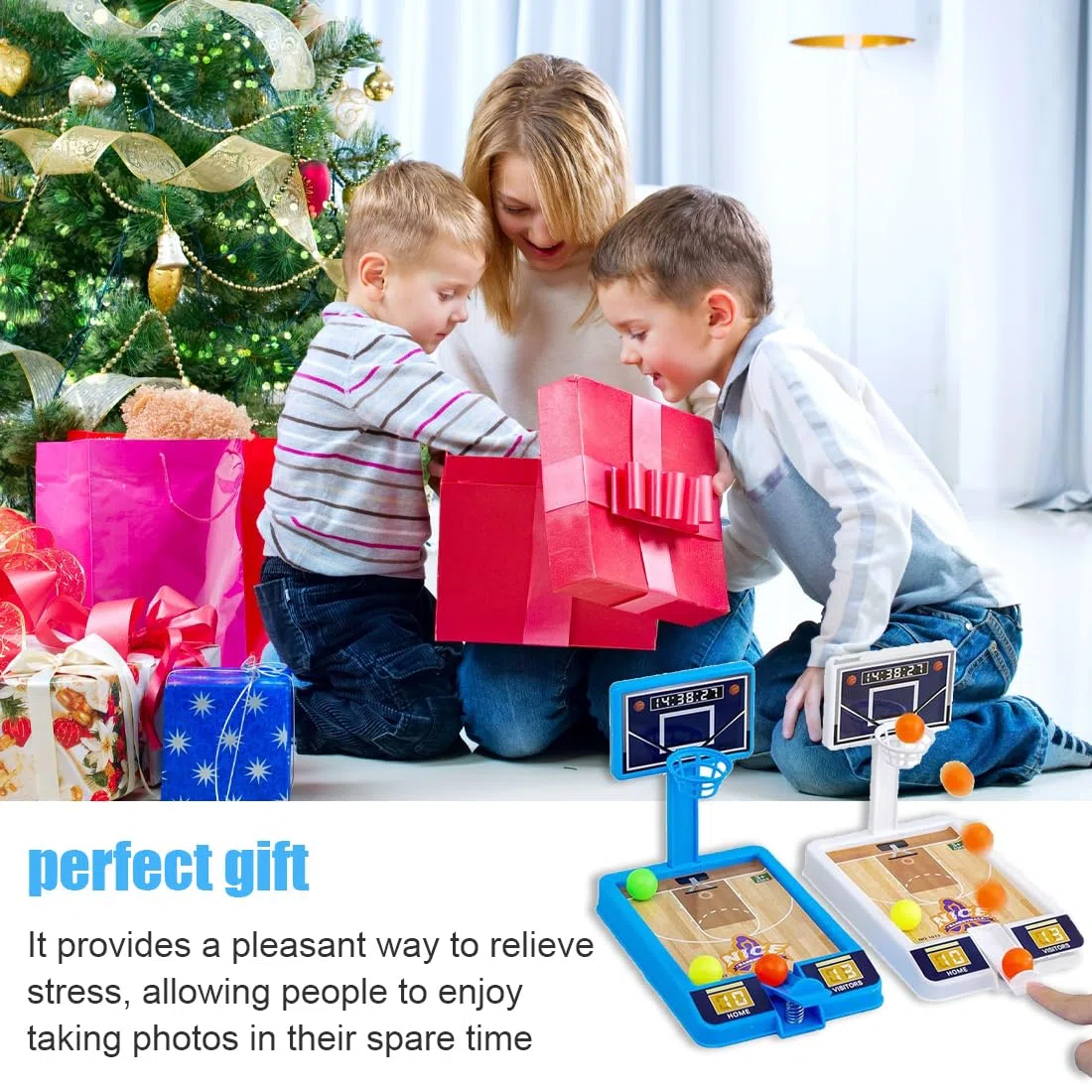 Regalino Festa Compleanno Bimbi Blu,2 PCS Giocattoli per Desktop, Dito Gioco da Tavolo, Tabletop Basketball per Bambini, Giocattoli da Basket per Bambini, Dito Tiro Pallacanestro Desktop Gioco