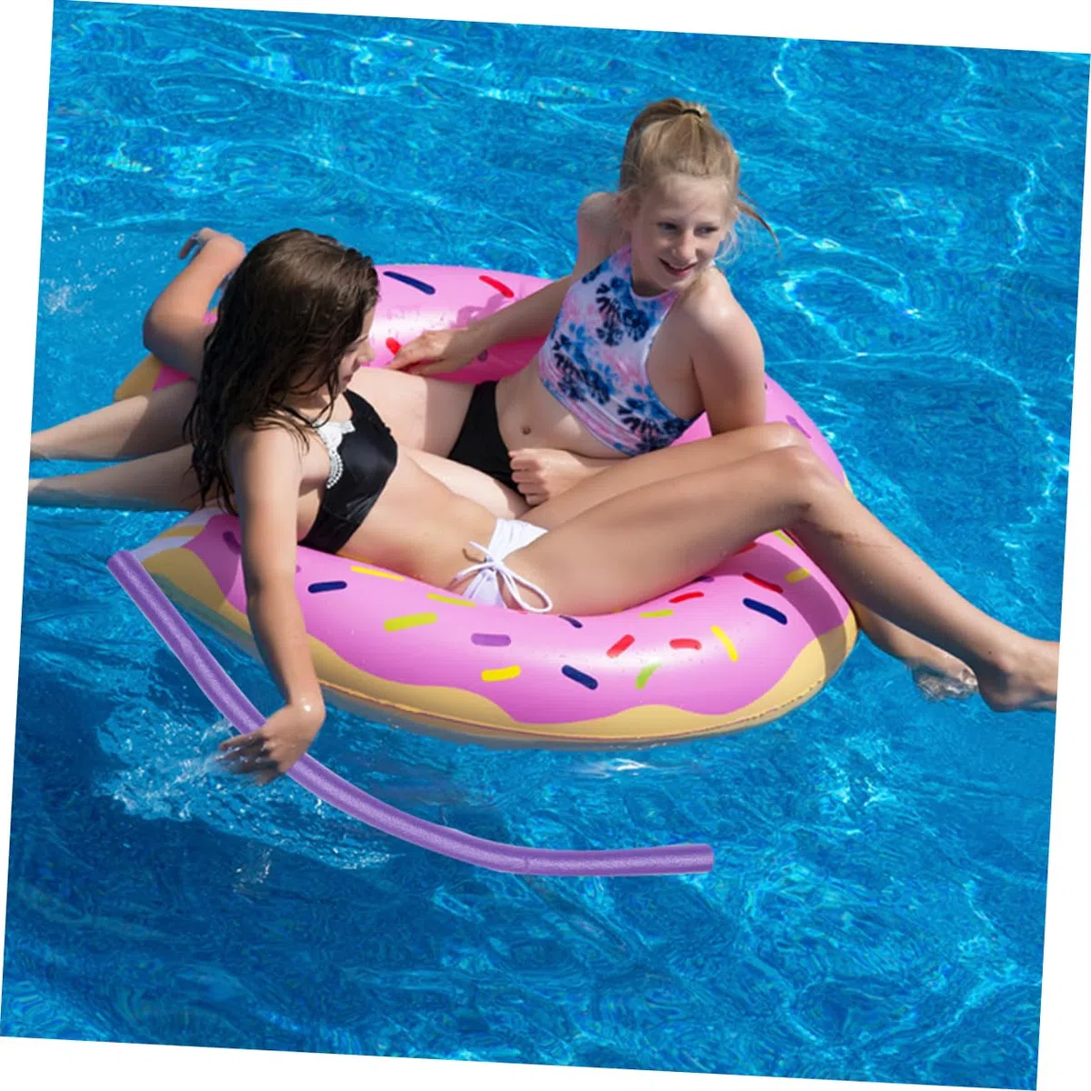 2 Pool Noodles in Schiuma Epe Colorati Galleggianti Leggeri e Flessibili per Adulti e Accessori Piscina per Fitness e Giochi Acquatici