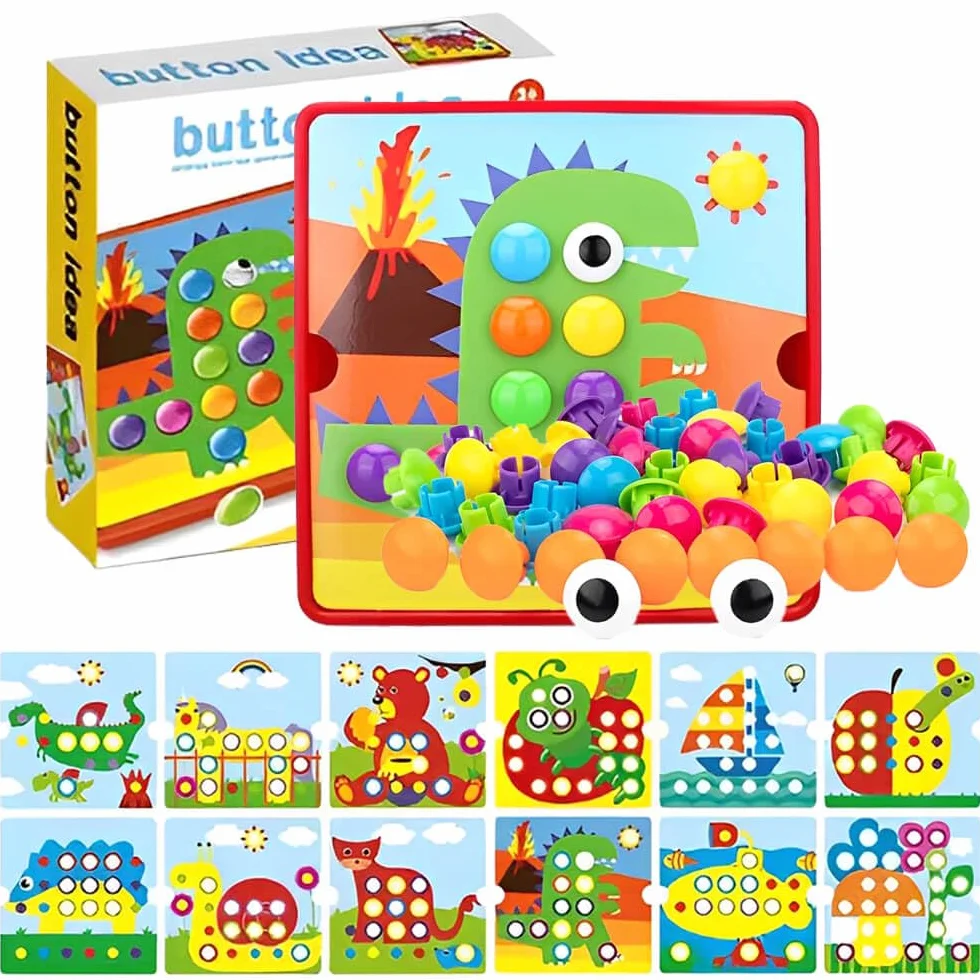 DxxD Giochi Bambini 2 3 4 anni, Gioco Chiodini per Bambini Bambina, Puzzle Educativo, Gioco di Abbinamento Colorato, Creativi Regalo di Compleanno Giocattoli Montessori Regalo Bimbo Bimba