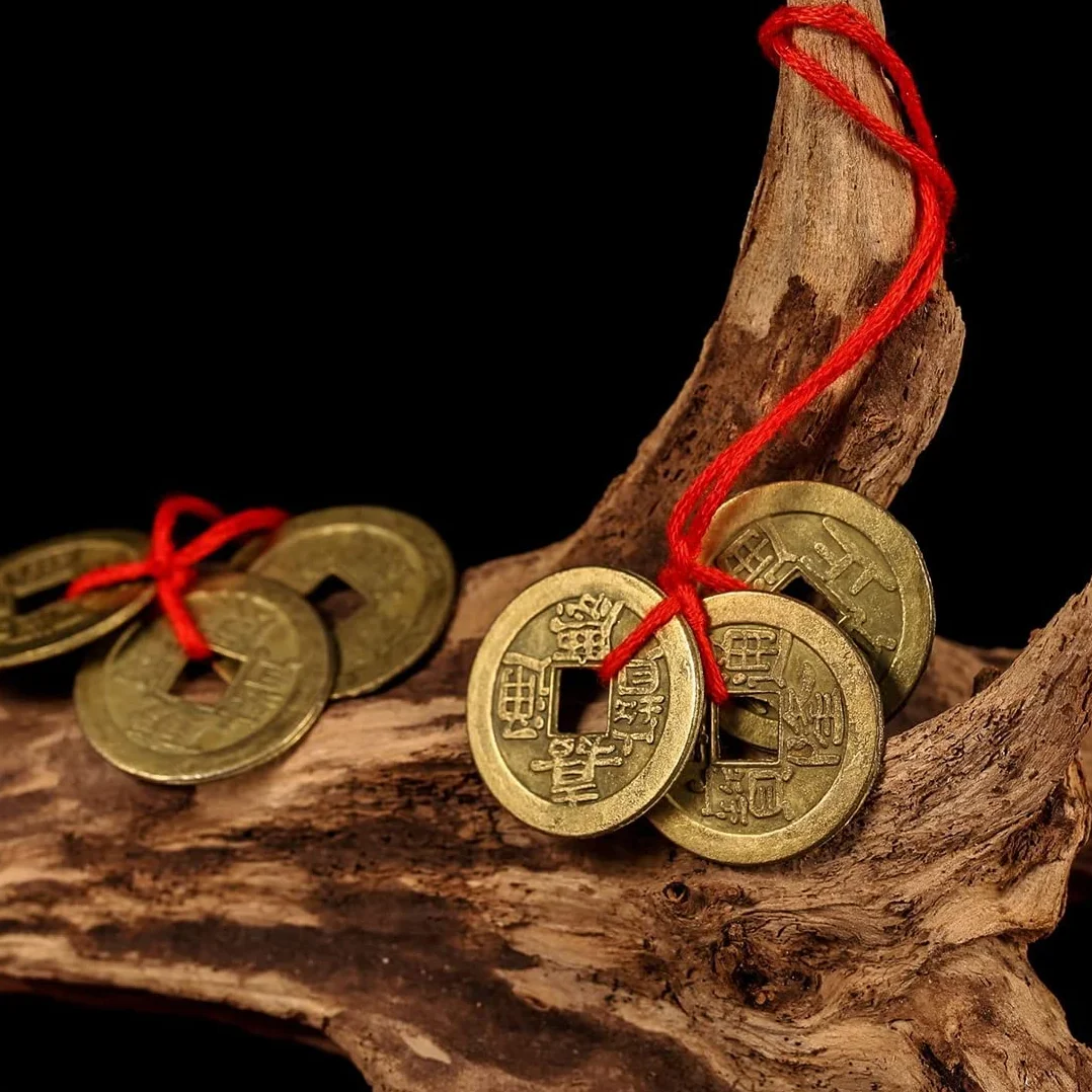 50 Pezzi Monete Feng Shui Cinesi Moneta della Fortuna di Buona Fortuna Monete I-Ching per la Salute e la Ricchezza, 2 cm