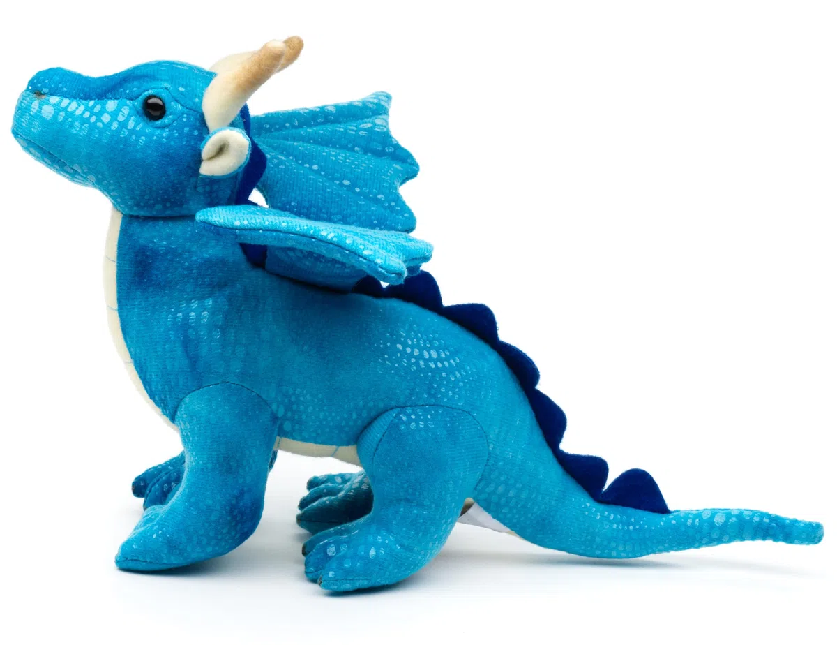 Uni-Toys - Drago blu – 26 cm (lunghezza) – Peluche – Peluche peluche