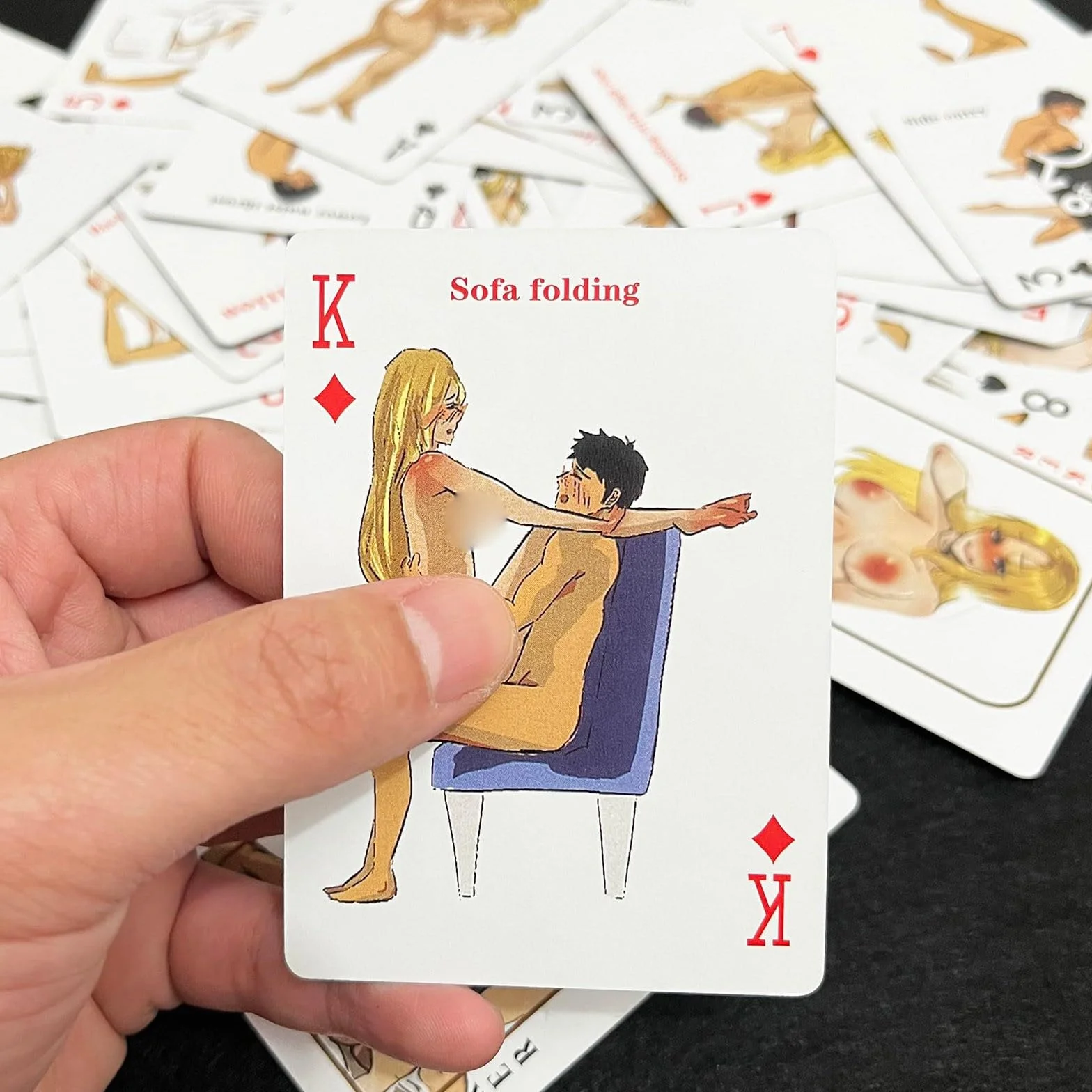Regali di San Valentino Coppie Adulti Poker Gioco Poker Camera Da Letto Giochi Notturni Regalo per Lui & Lei BZa382 (Nero, Taglia Unica)