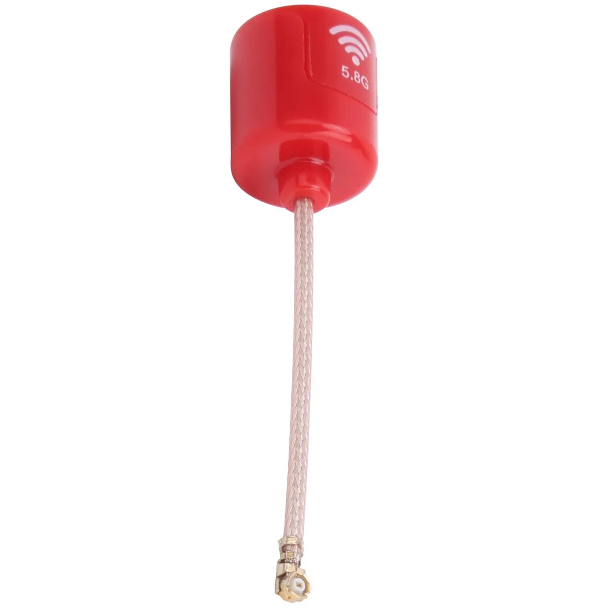 Antenna RHCP da 5,8 Ghz, Antenna a lungo raggio da 2,8 dBi, Interfaccia UFL ad alto guadagno Antenna lunga per aerei RC FPV (Rosso)