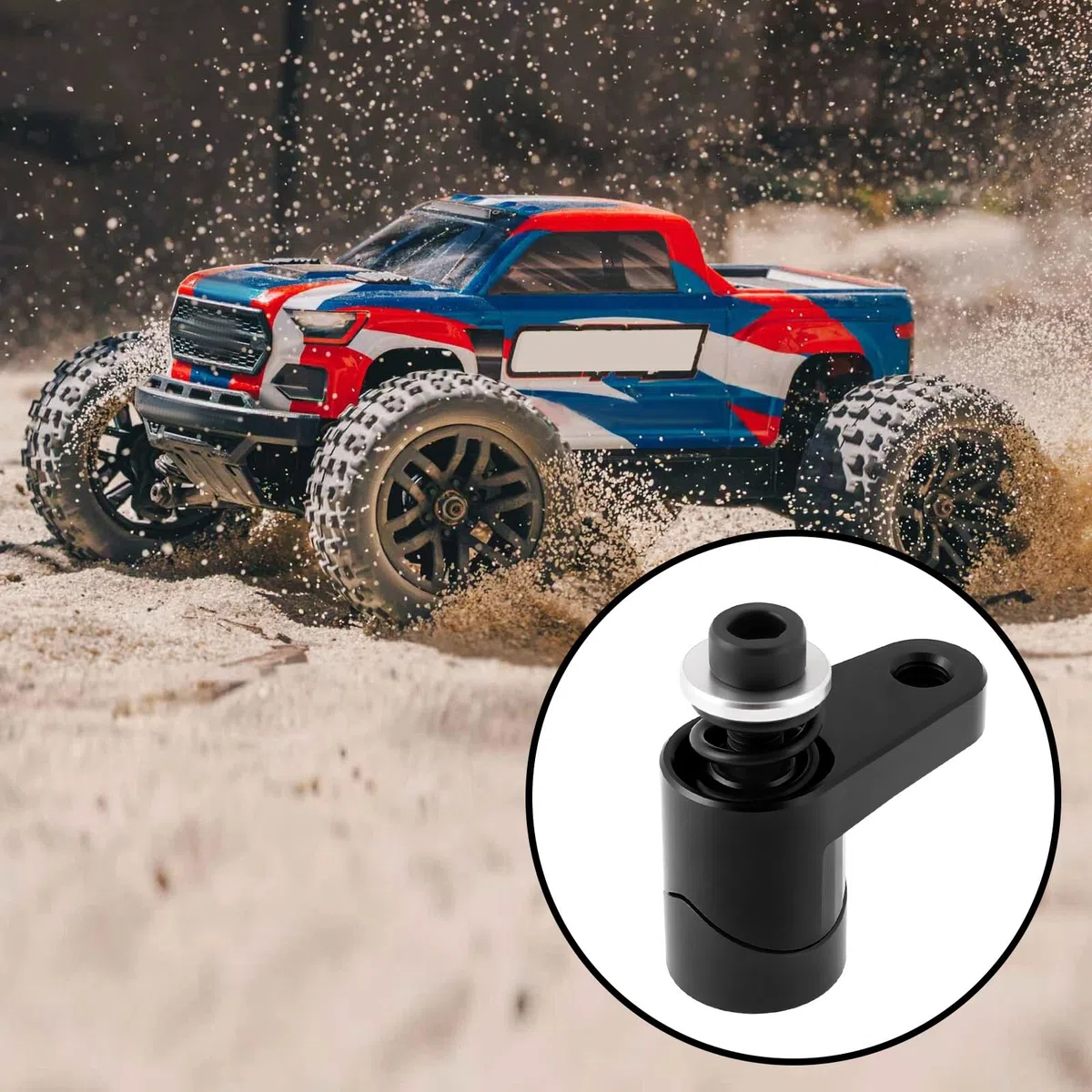 The Lord of the Tools Braccio Servo In Alluminio 20T Compatibile Con Arrma 1/18 Compatibile Con Granite 1/14 Mini Mojave Grom Nero