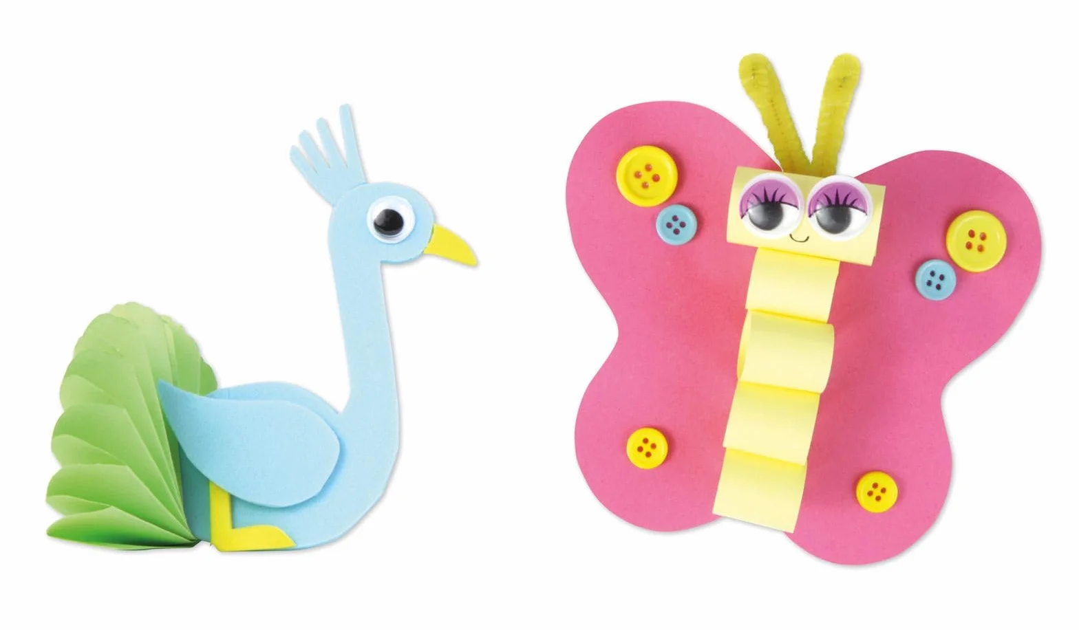 Lena 42714 - Valigetta per bricolage, con Carta Colorata, Gomma espansa, detergente per Pipe, Strass, Occhi oscillanti, Pompon, Bottoni e Molto Altro Ancora, per Bambini dai 5 Anni in su, 400 Rosa e