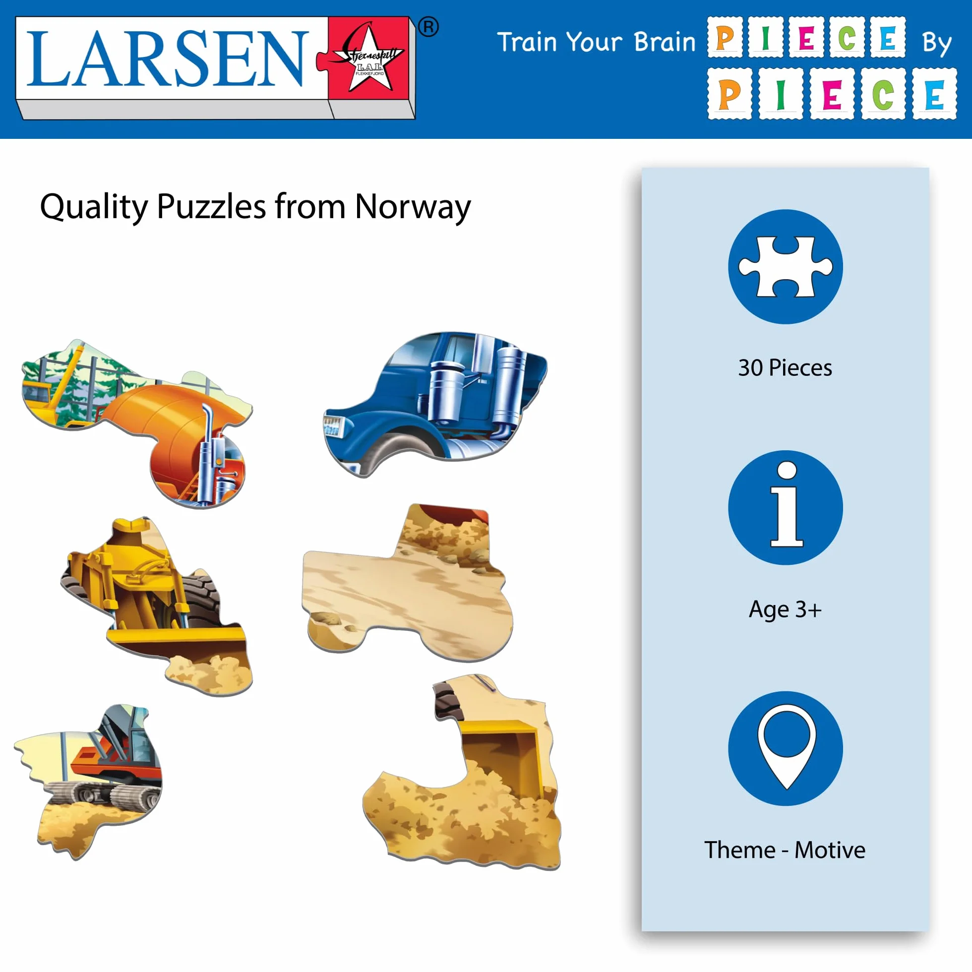 Larsen US1 Il cantiere, Puzzle Incorniciato con 30 pezzi