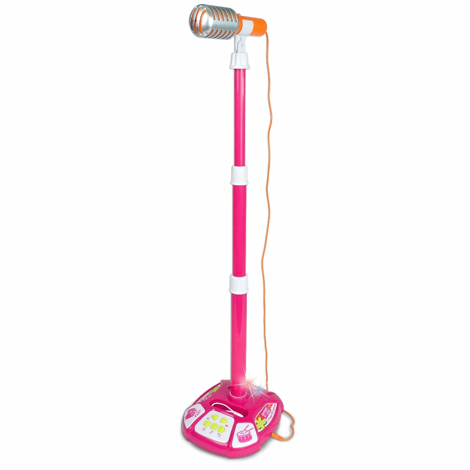 Bontempi VintageStage Mic - Microfono da Palcoscenico Vintage con Connessione MP3, 195x225x1030 mm