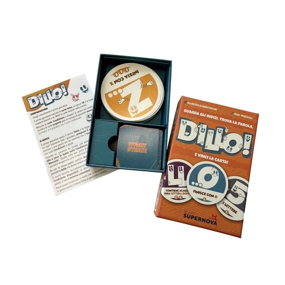 Dillo! - Party game di parole e velocità, 2-8 giocatori, 10+, 20 min, Edizione italiana