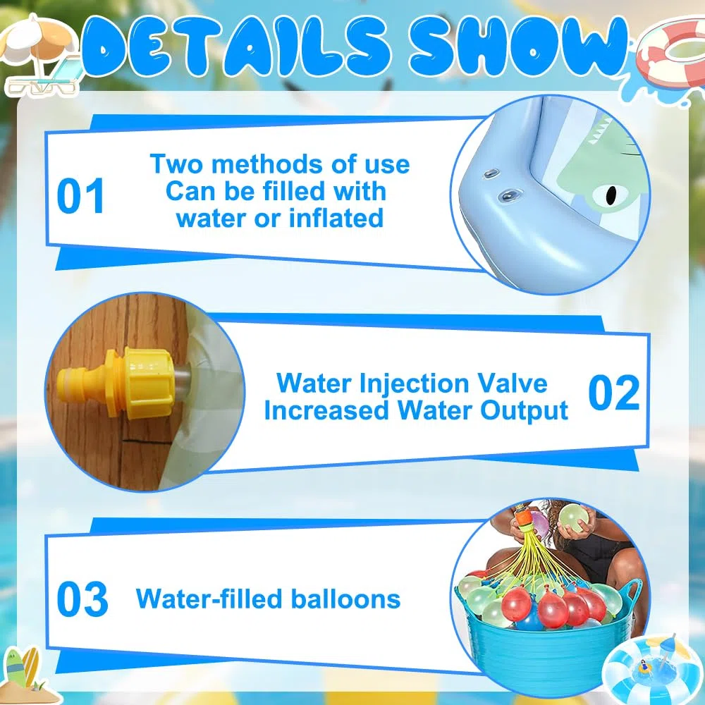 Scivolo Acquatico Giardino, Tappeto Scivoloso Acqua 550cm, Scivolo ad Acqua con Sistema di Nebulizzazione, Water Slide per Feste Estive, Prato e Giochi d' Acqua all' Aperto