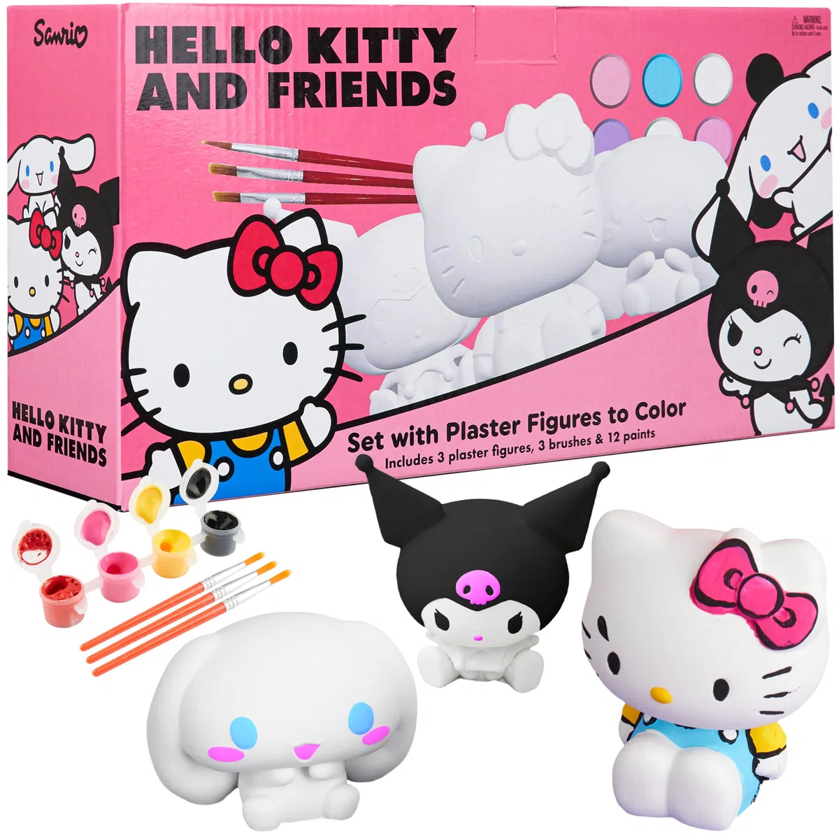 Get Trend Hello Kitty Sanrio Dipingi il Tuo Set per Bambina, Figurine in Gesso Acquerelli Set Pittura Bambini, Kawaii DIY Kit per Dipingere, Regalo Bambini (Multi Hello Kitty)