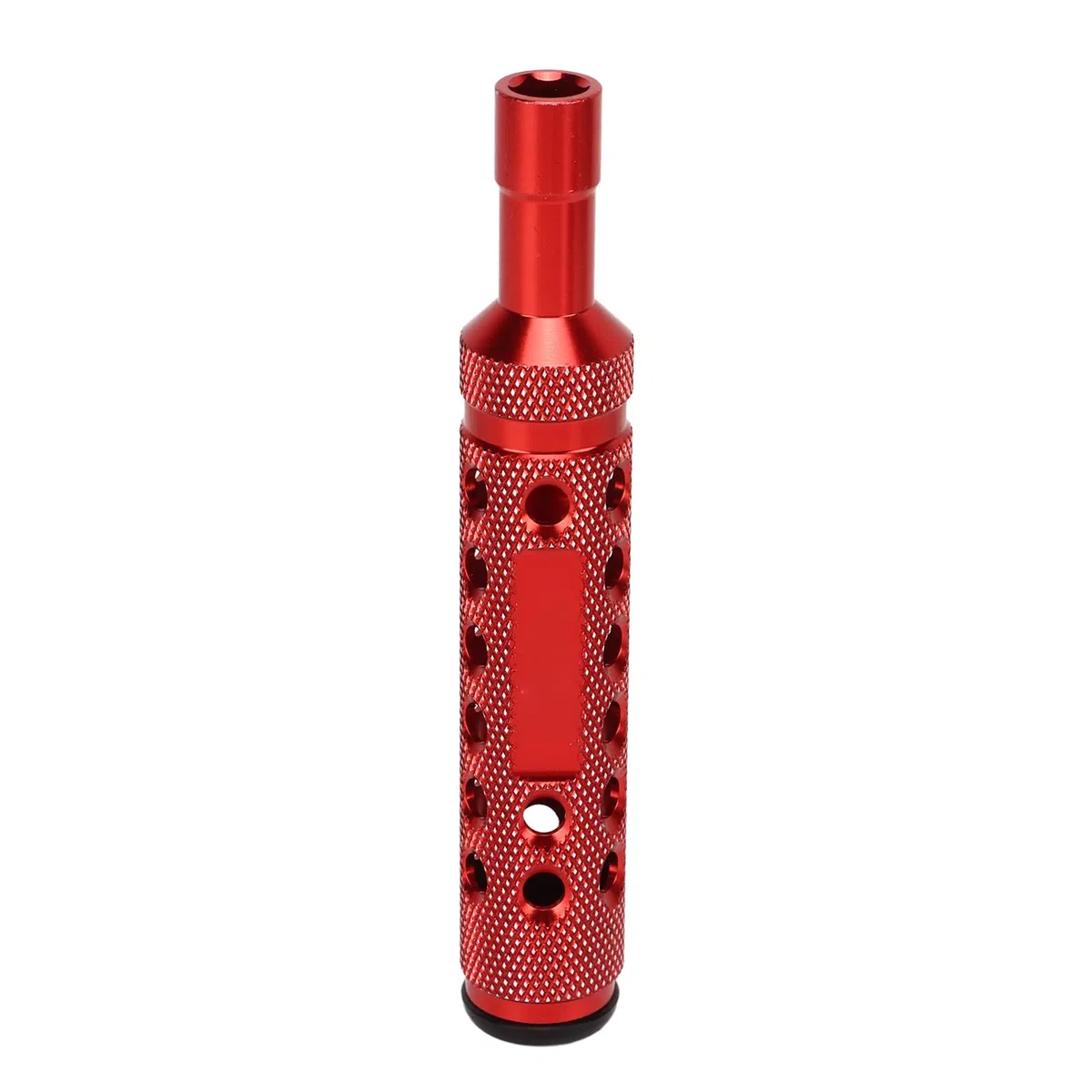 Chiave a bussola esagonale RC in lega di alluminio da 7 mm, strumento per auto RC che fa risparmiare lavoro per dadi M4 su modelli di auto HSP 1/10, cacciavite a (Rossa)
