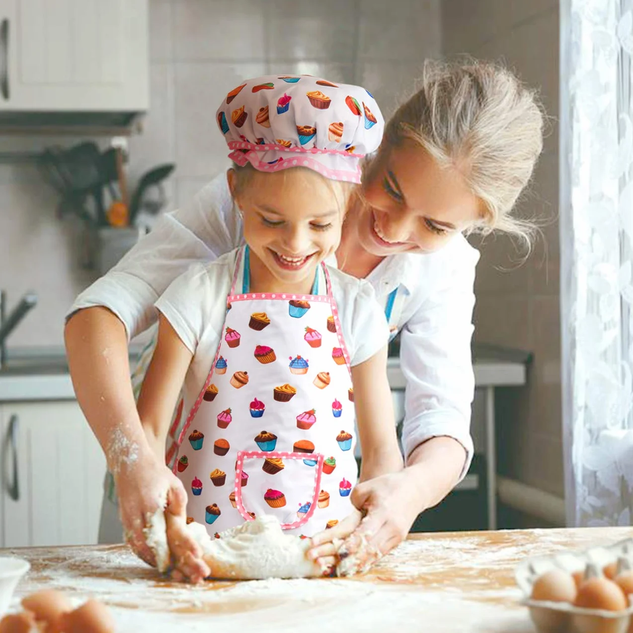 LIHAO 20pz MINI Piccoli Chef Set Bambini Grembiuli da Cucina Costumi Gioco d'Imitazione Kit Regalo di Compleanno Natale Pasqua Festival Ragazza
