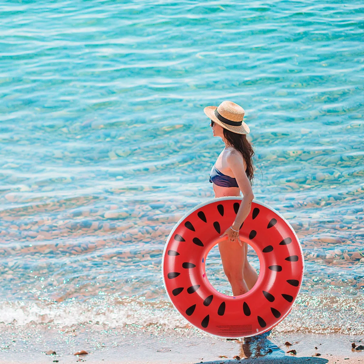 120 cm Salvagente Gonfiabile Adulti, Ciambella da Nuoto, Salvagente Estivo, per adulti e bambini