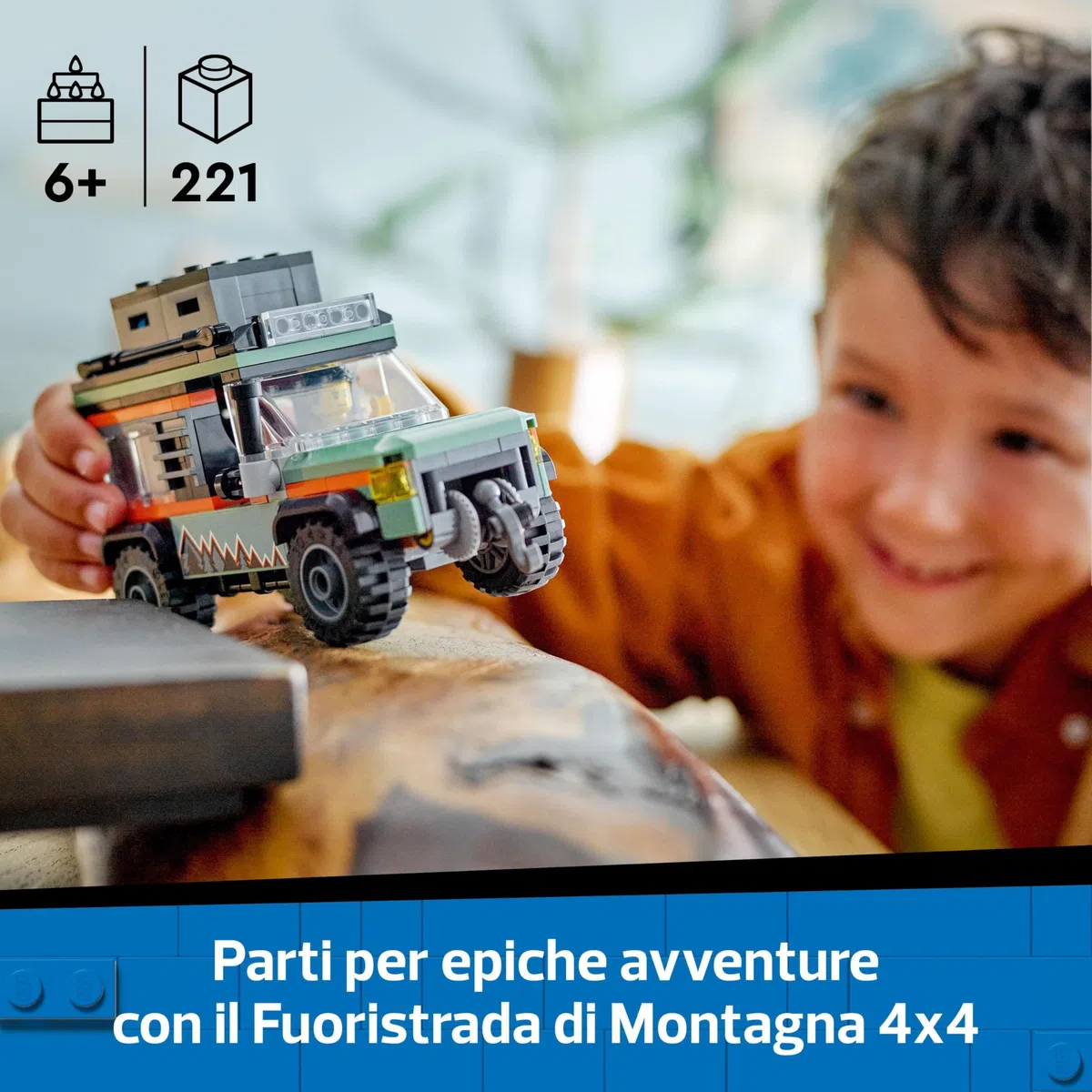 LEGO City Off-Road 4x4 Mountain Truck Toy Set - Building Toys for 6+ Year Old Boys & Girls - Fun Gift Ideas for Birthdays & Holidays - Incl. a Minifigure & Accessories - 60447