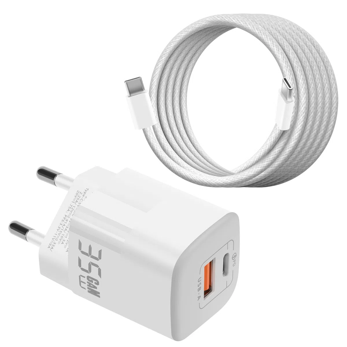 Caricatore LCD 35 W USB-C per DJI Mini 3, Mini 2/SE, Avata, Air 2S
