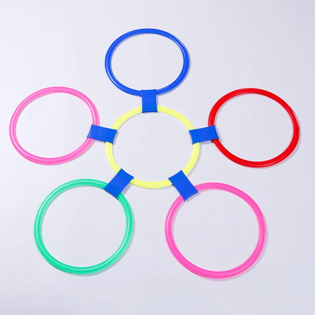 Gioco della Campana con Anelli, Campana con Connettori, età 3+, Set da Gioco per Bambini, Giocattolo Durevole, Allenamento di Agilità, Campana Colorat, 42 cm 10 Anelli