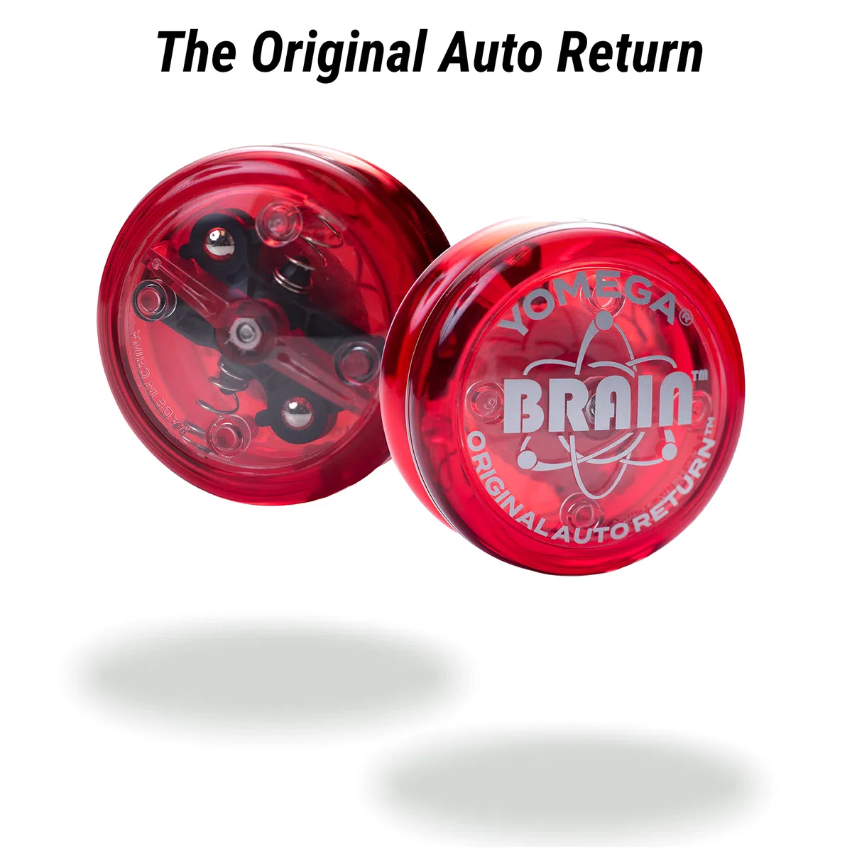 Yomega The Original Brain - Yoyo Professionale per Bambini e Principianti, Risposta reattiva Automatica Yo Yo Migliore per Fare acrobazie Incluso di Ben 2 Corde Extra (Rossa)
