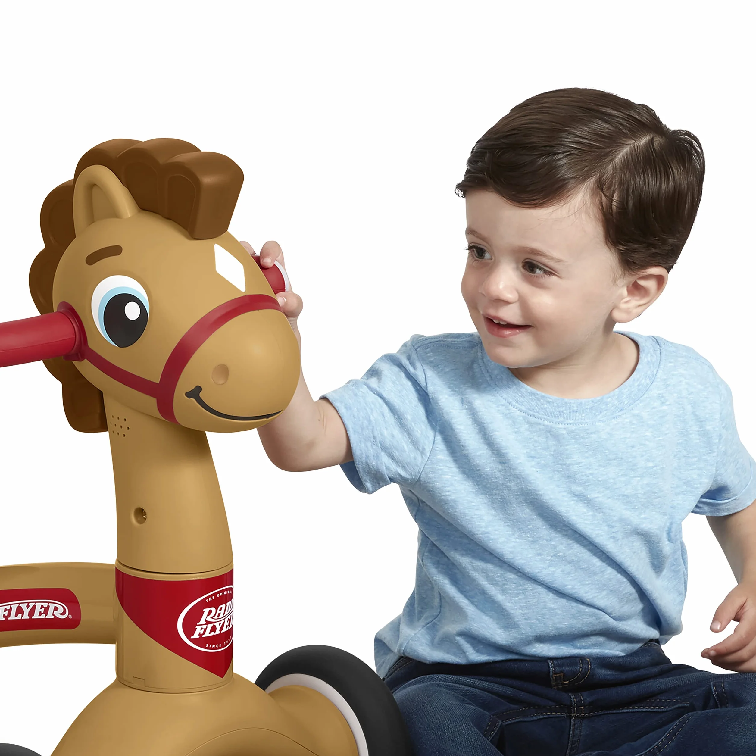 Radio Flyer Lil' Racers: Percy il Pony, giocattolo cavalcabile per bambini da 1 a 3 anni