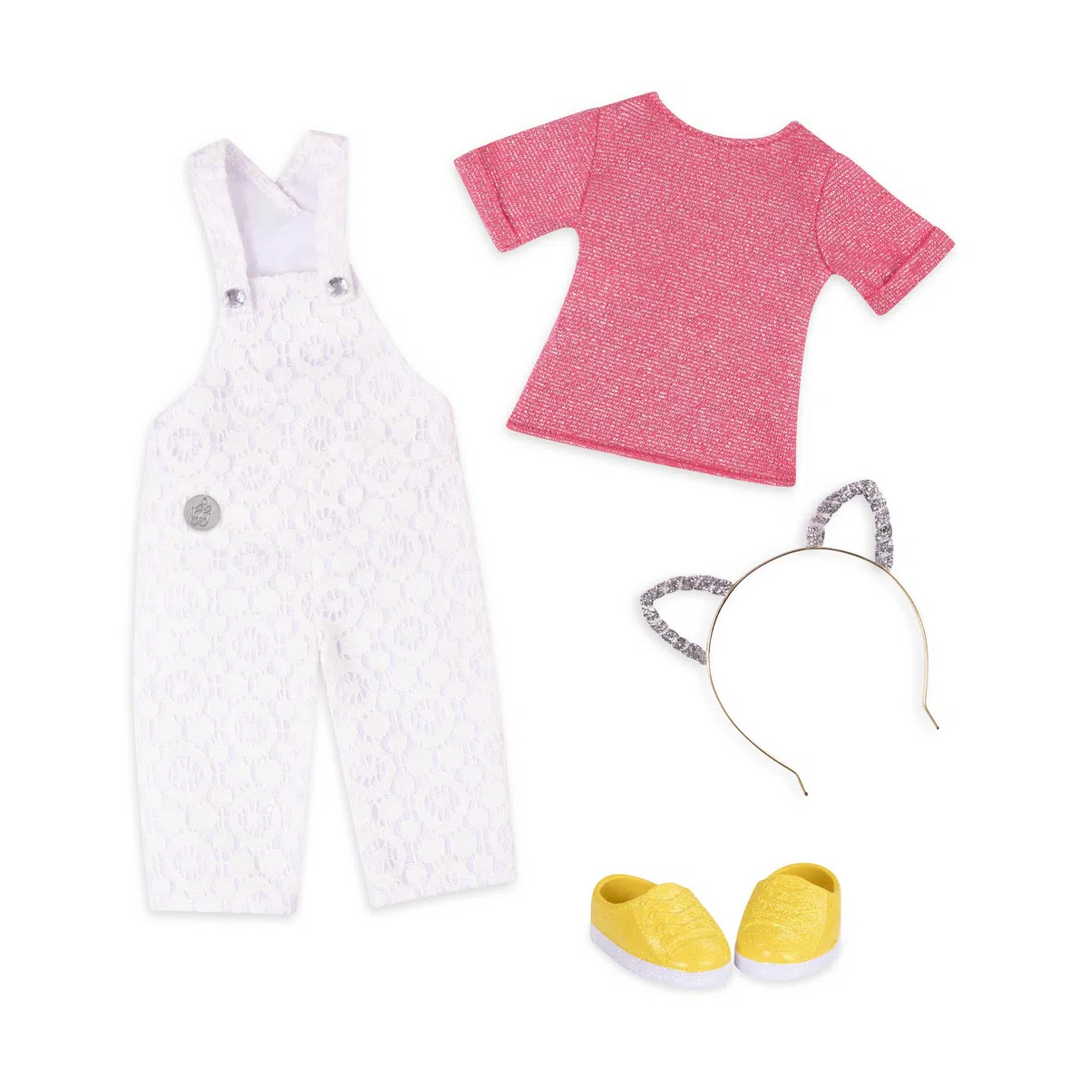 Glitter Girls - Glisten & Glam! - Vestiti per bambole Glitter Girls - Completo da tuta - Fascia per orecchie di gatto - Accessori per bambole da 36 cm - Giocattolo per bambini dai 3 anni in su