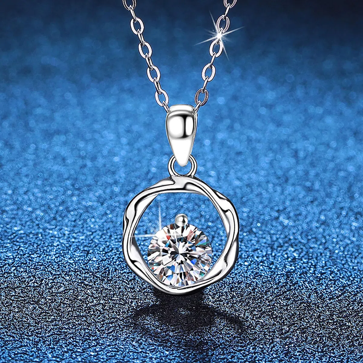 Collana Argento 925 Donna Cerchio Collane Ciondolo Cerchio Intrecciata Collane Zirconi Girocollo Rotondo Anelli Argento Collana per Donna Bambina Ragazza