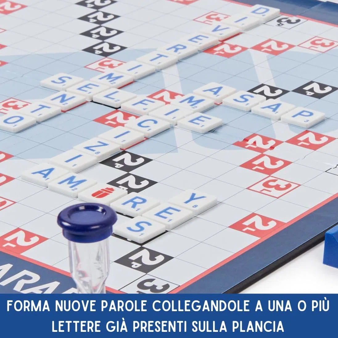 Spin Master Editrice Giochi, Scarabeo Classico, Edizione 2023, Giochi da Tavolo, Giochi di Società da Giocare in Famiglia e tra Amici, Adatto per Adulti e Bambini, da 2 a 4 Giocatori, 8+ Anni