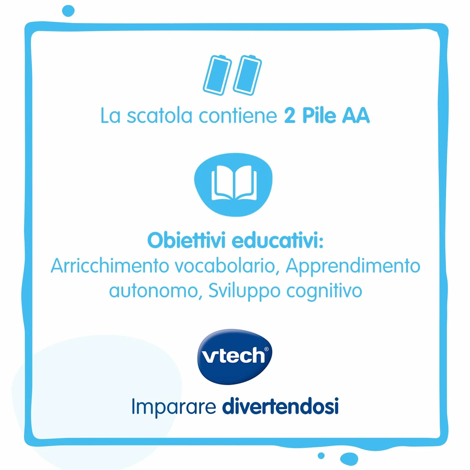 VTech Il Mio Primo Libro Illustrato - Le Mie Prime 100 Parole, Libro Bilingue Sensoriale per Bambini, Lingua Italiana e Inglese, Gioco Neonato con 3 Modalità, Batterie Incluse, 18 Mesi - 4 Anni