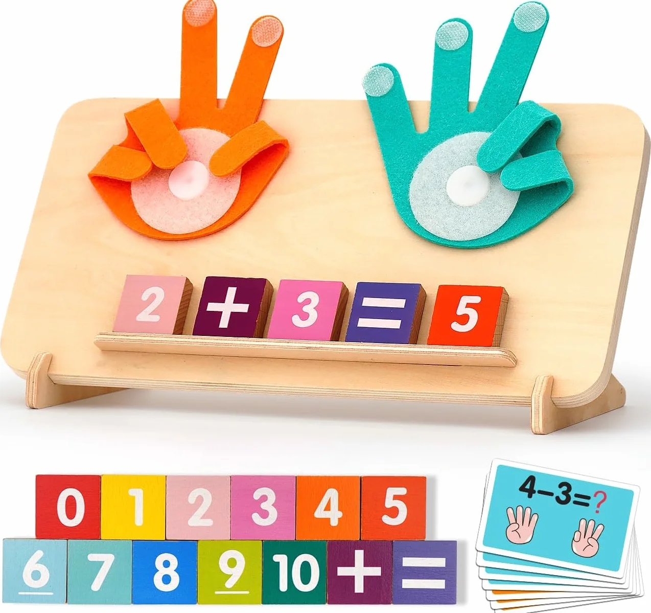 Giochi Montessori 3 Anni, Giocattoli di Matematica Imparare a Contare, Giochi Educativi Prescolari Regalo Natale o di Compleanno per 3 4 5 Anni Bambini Bambina