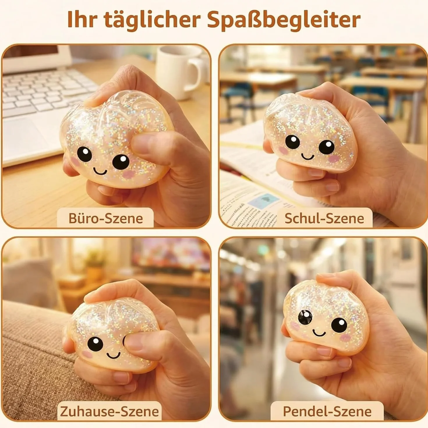Mystery Squishy Dumplings 2 Pacchi Giganti con Glitter e Vaporiera – Giocattoli Sensoriali Soft Slow-Rise, Regalo Antistress, Idea Divertente per Bambini e Collezionisti, senza duplicati