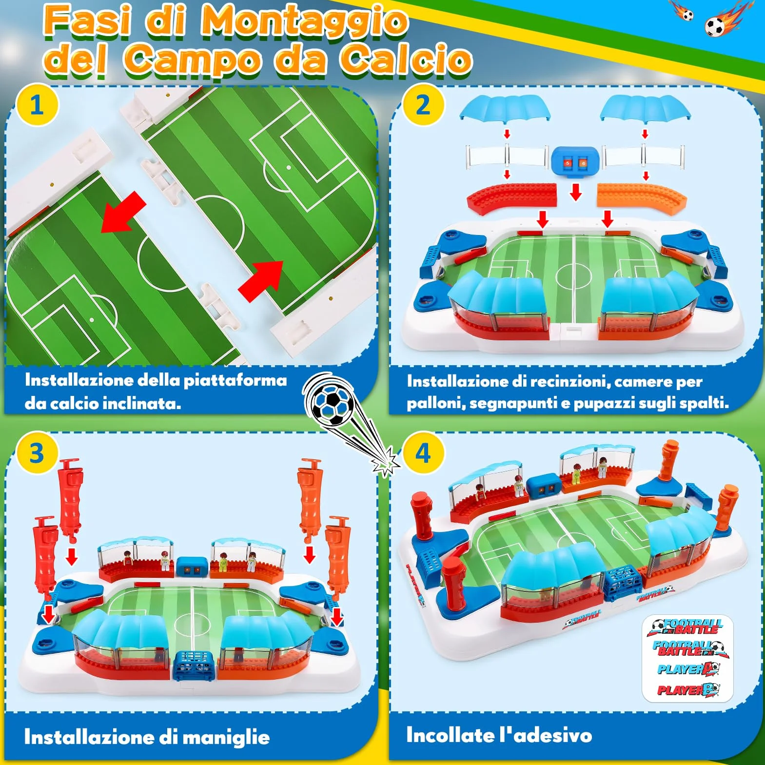 Calcio Balilla Bambini Adulti - Giochi da Tavolo Interattivi in Famiglia