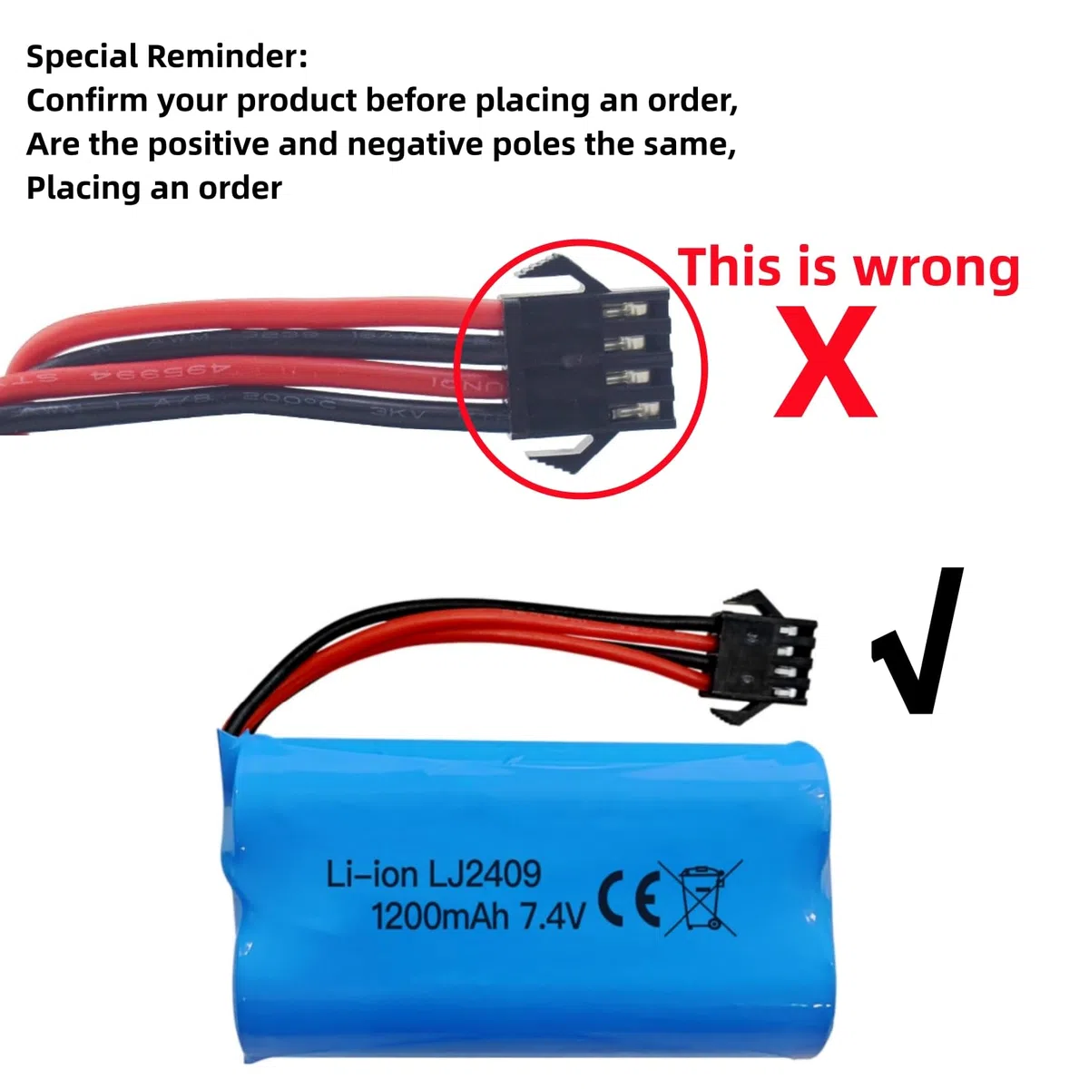 1PCS 7.4V 1200mAh SM-4P Plug Batteria Ricaricabile con Cavo di Ricarica USB per EC08 RC Giocattolo Arrampicata Drifting Car Modello Off-Road Car RC Barca Batteria